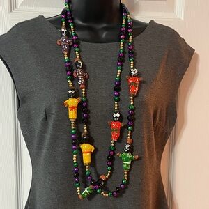Mardi Gras Voodoo Doll Bead Set (2)